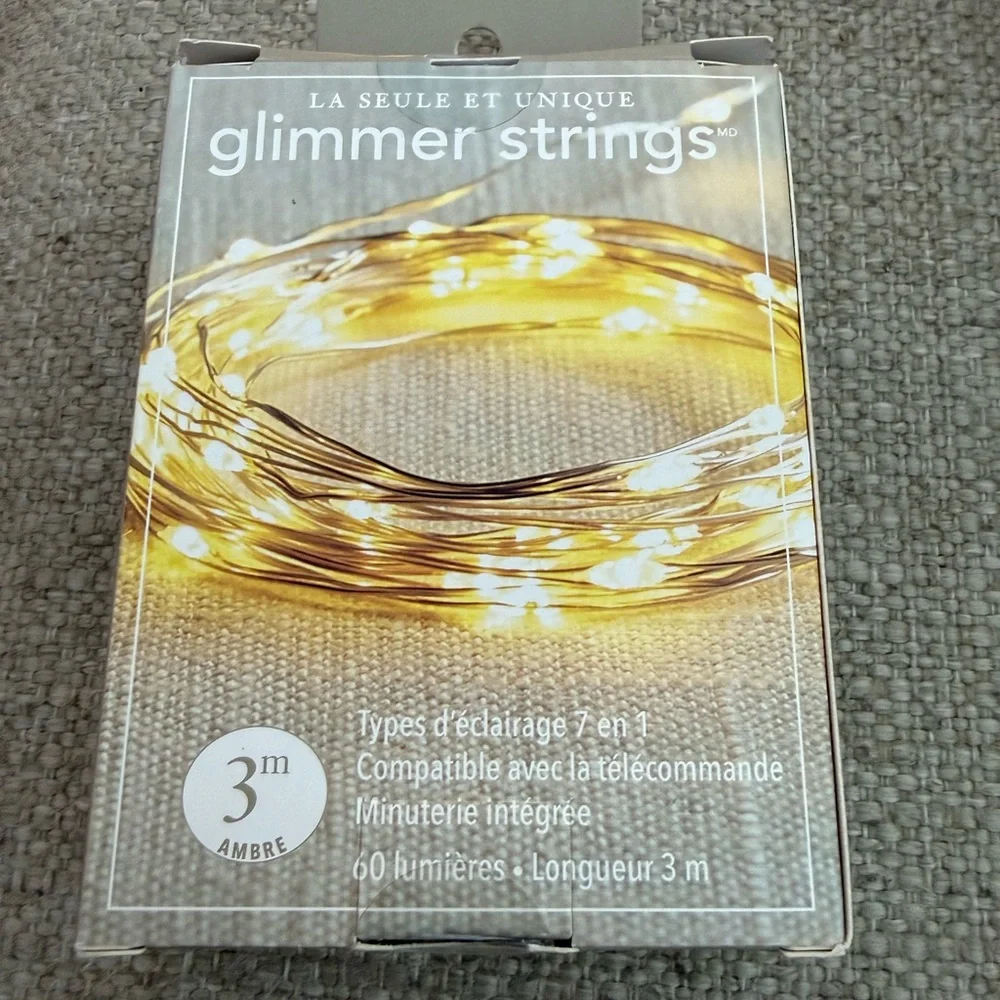 NIB Pier 1 Exclusive Glimmer Lights 10 ft Timer Auto Shut Off.